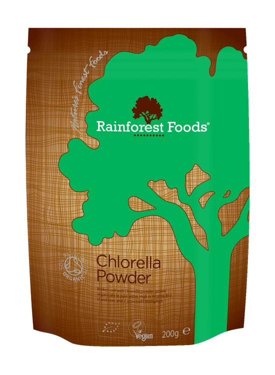 Rainforest Foods Organic Broken Cell Wall Chlorella Powder 200g